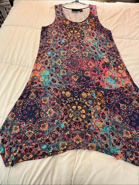 Cynthia Rowley Dresses & Skirts - Cynthia Rowley Sleeveless Floral Mandala Dress in Navy, Pink & Teal size 1X